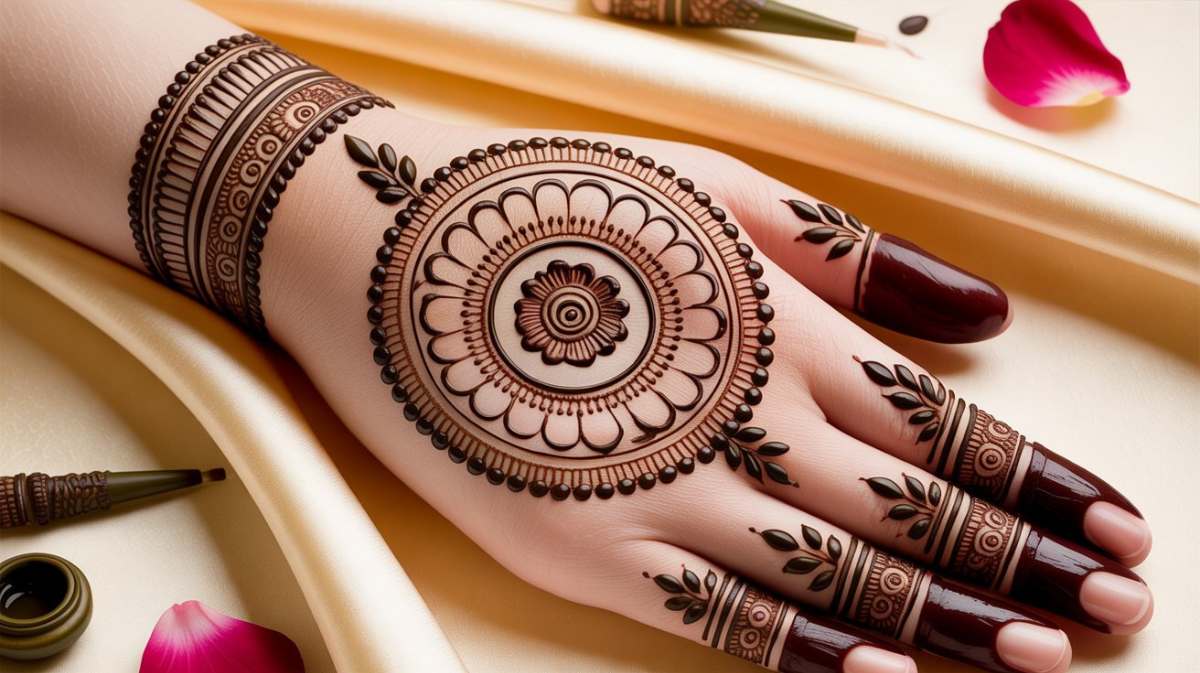 Circle Mehndi Design Simple, Easy and Beautiful Ideas You Will Actually Want to Try - Circle Mehndi Design