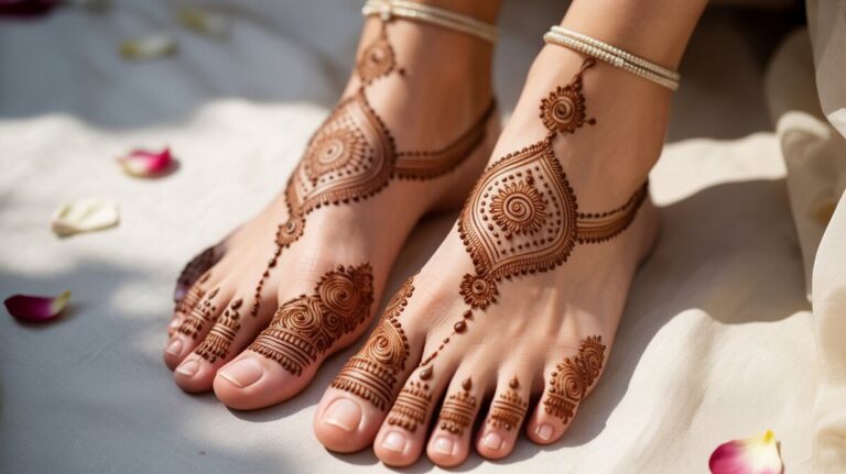 Foot Mehndi Designs 2026 Stylish and Simple Patterns Every Girl Needs to See - Foot Mehndi Designs