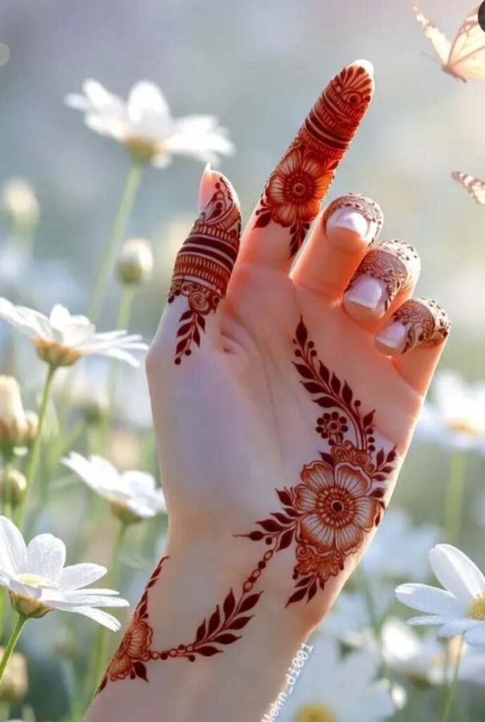 Simple Front hand mehndi design