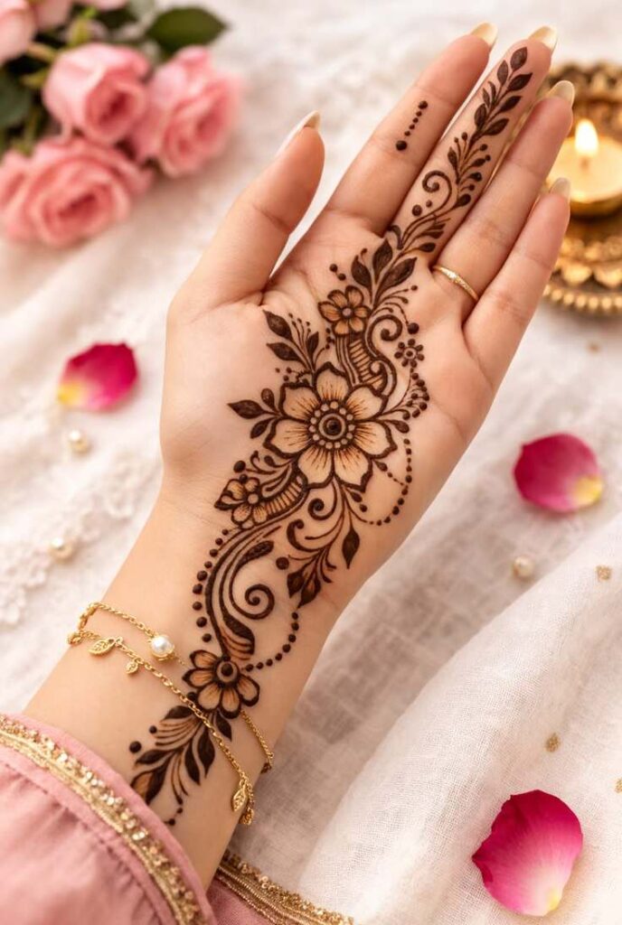 Arabic Mehndi for Front Hand Styles