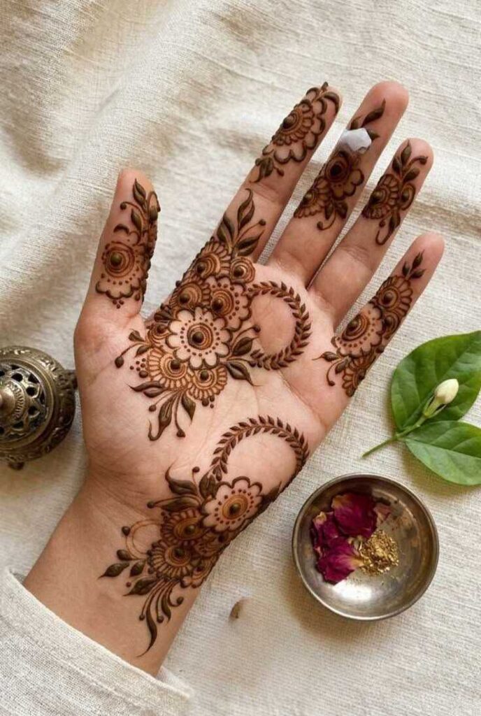 Nature-Inspired Arabic Mehndi Designs