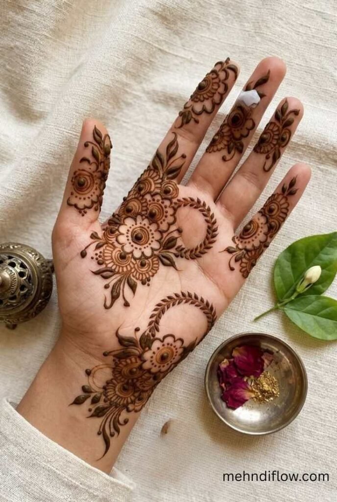 Elegant Arabic Front Hand Mehndi Design