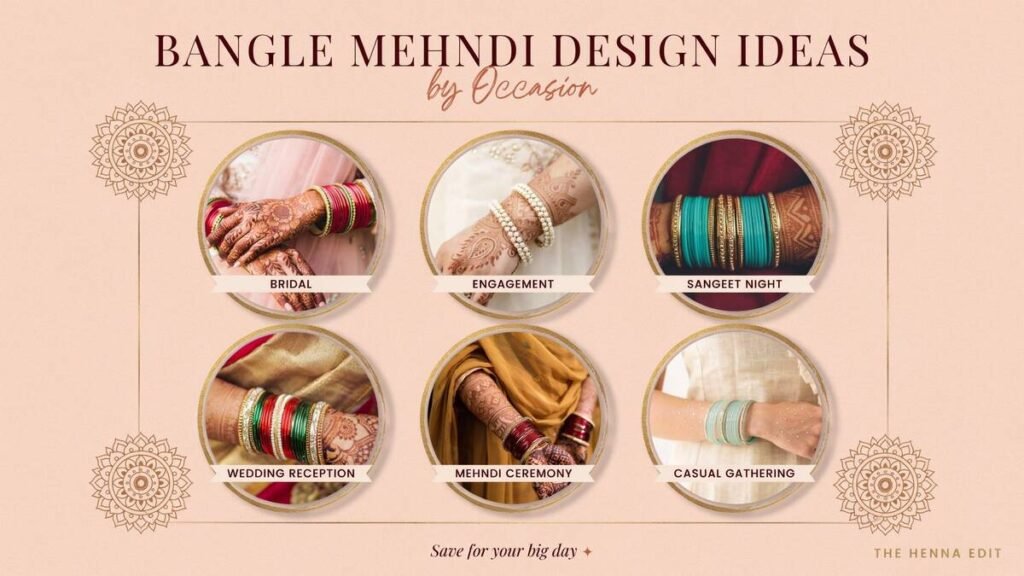 Bangle Mehndi Design Ideas by Occasion - Bangle Mehndi Design