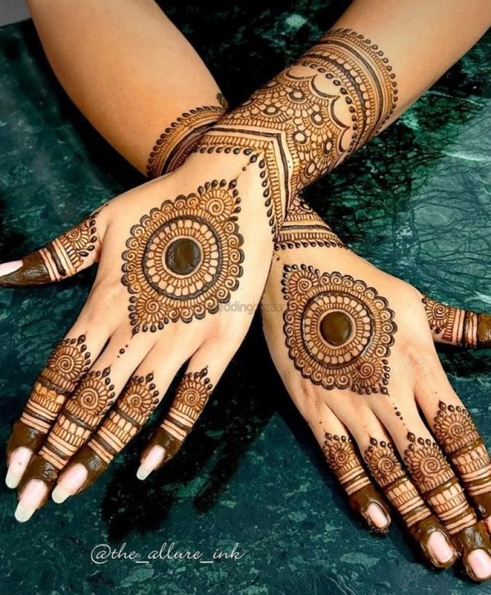 Bangle Mehndi Design for Back Hand