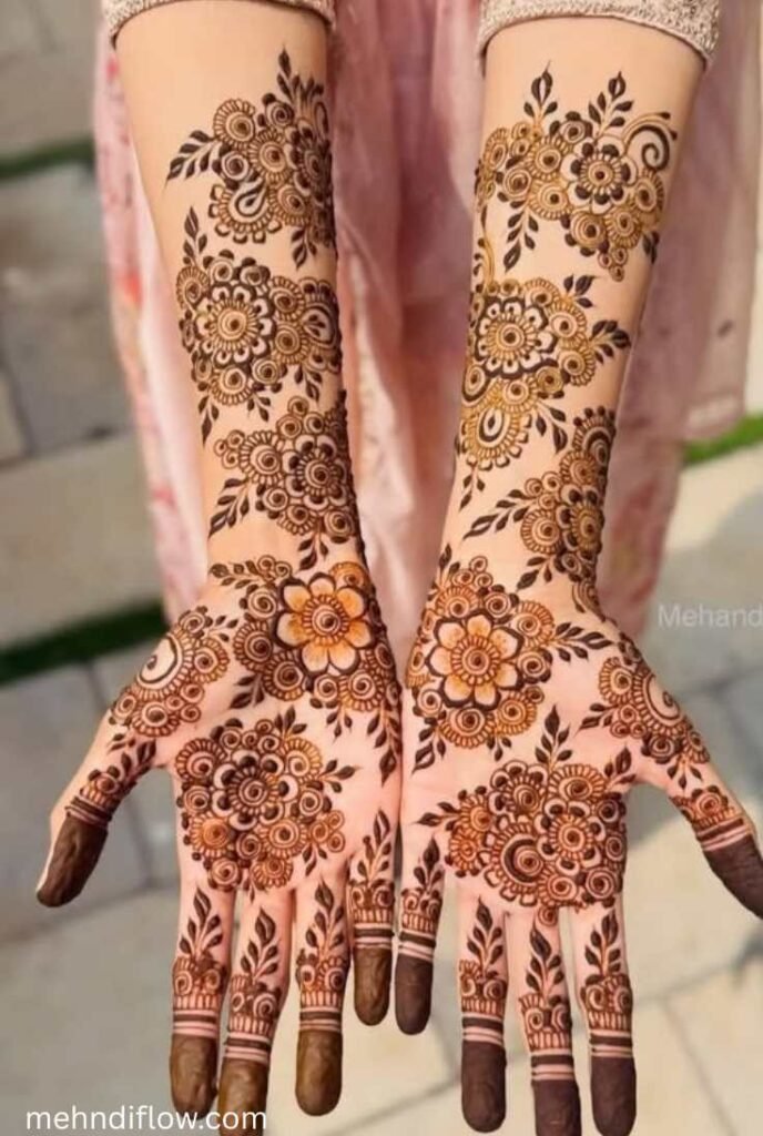 Intricate Wedding Henna Design for Brides