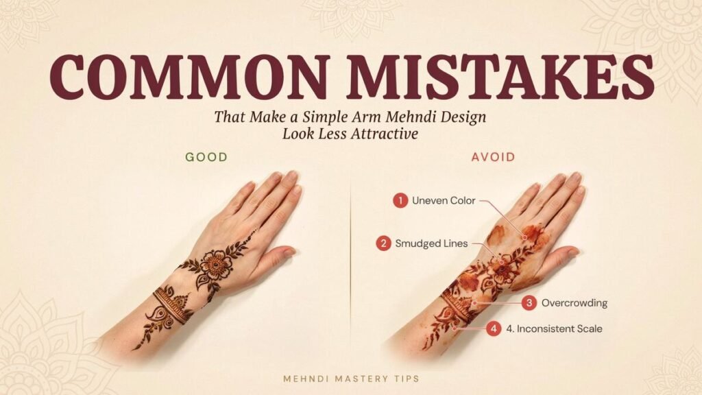 Common Mistakes That Can Make a Simple Arm Mehndi Design Look Less Attractive