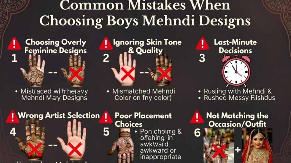 Common Mistakes When Choosing Boys Mehndi Designs