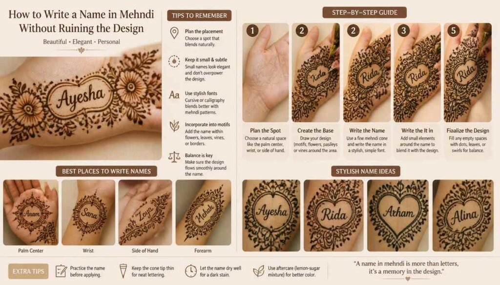 How to Write a Name in Mehndi Without Ruining the Design