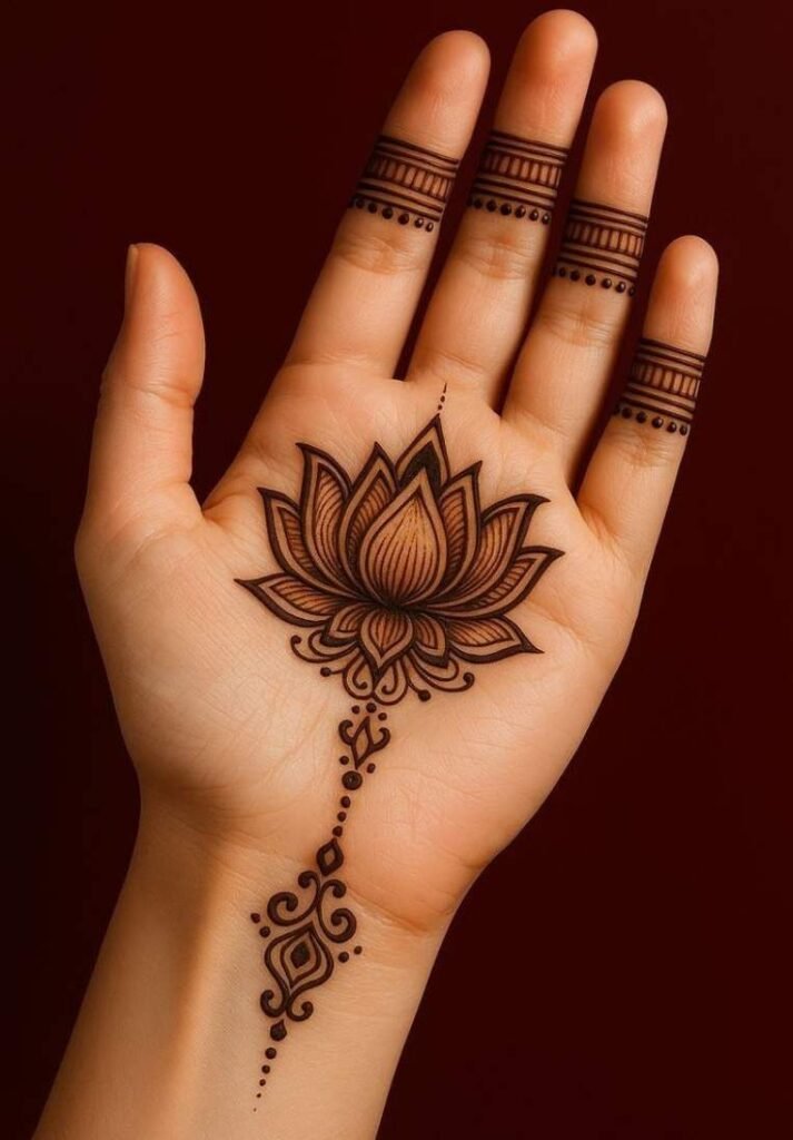 Lotus Flower Henna Design