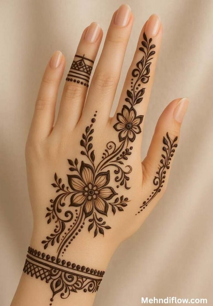  Shaded Mehndi Design