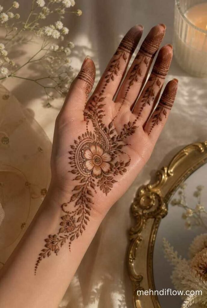 Easy Simple Front Hand Mehndi Design