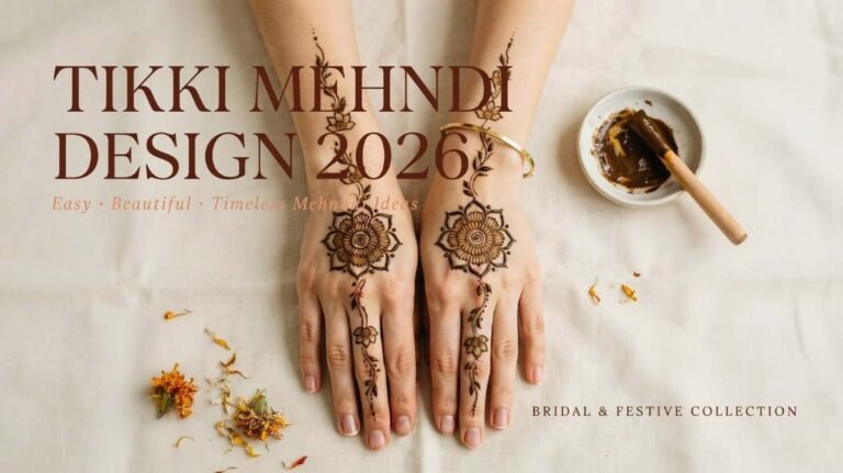 Simple Tikki Mehndi Design 2026 Easy, Beautiful & Timeless Mehndi Ideas - Simple Tikki Mehndi Design