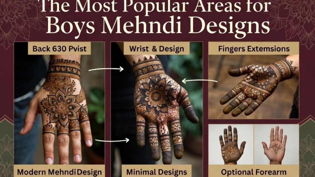 The Most Popular Areas for Boys Mehndi Designs