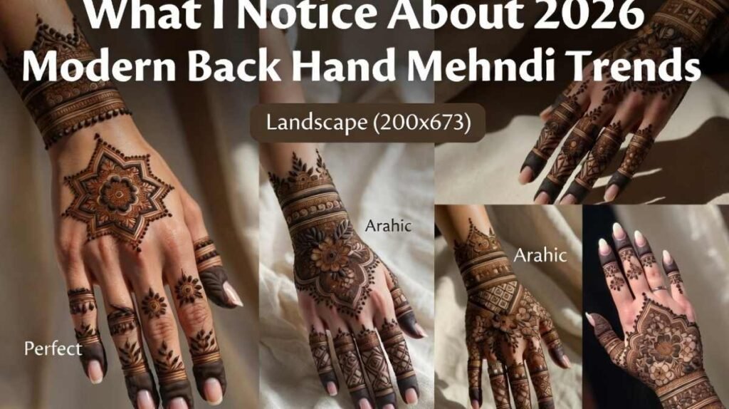 What I Notice About Modern Back Hand Mehndi Trends