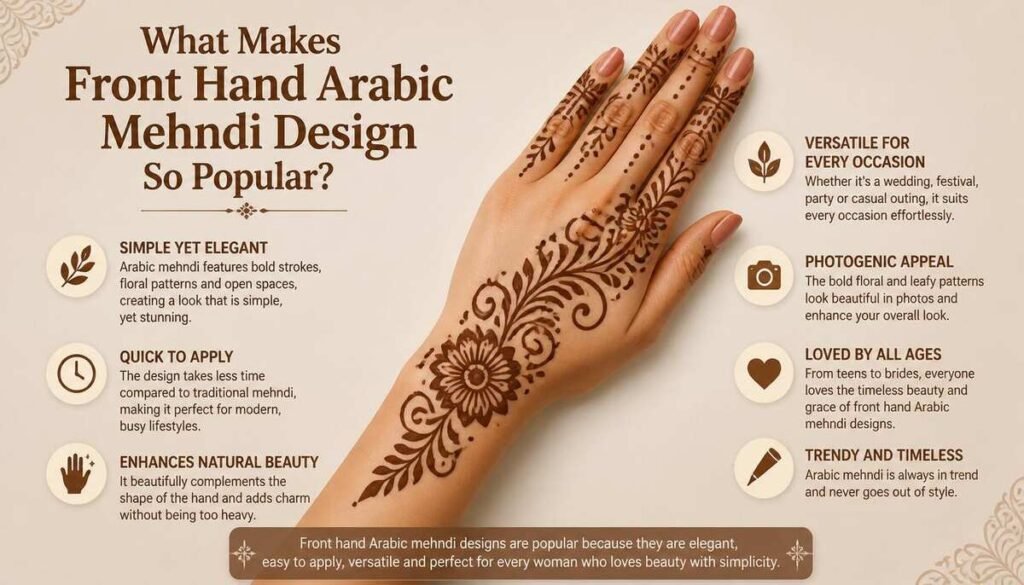 What Makes Front Hand Arabic Mehndi Design So Popular-Front Hand Arabic Mehndi Design
