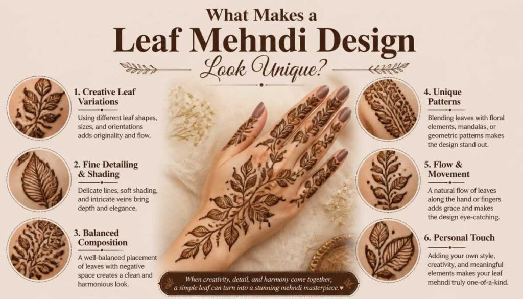 Why Leaf Motifs Remain Popular in Mehndi Art - Unique Leaf Mehndi Design Ideas