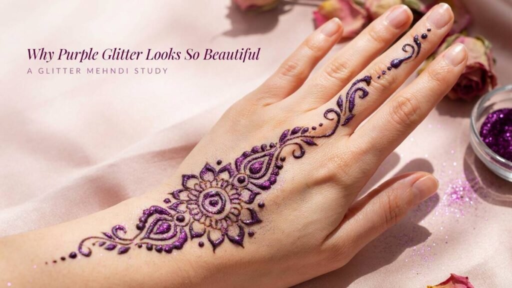Why Purple Glitter Looks So Beautiful - Simple Purple Glitter Mehndi Design Ideas That Shine in 2026 
