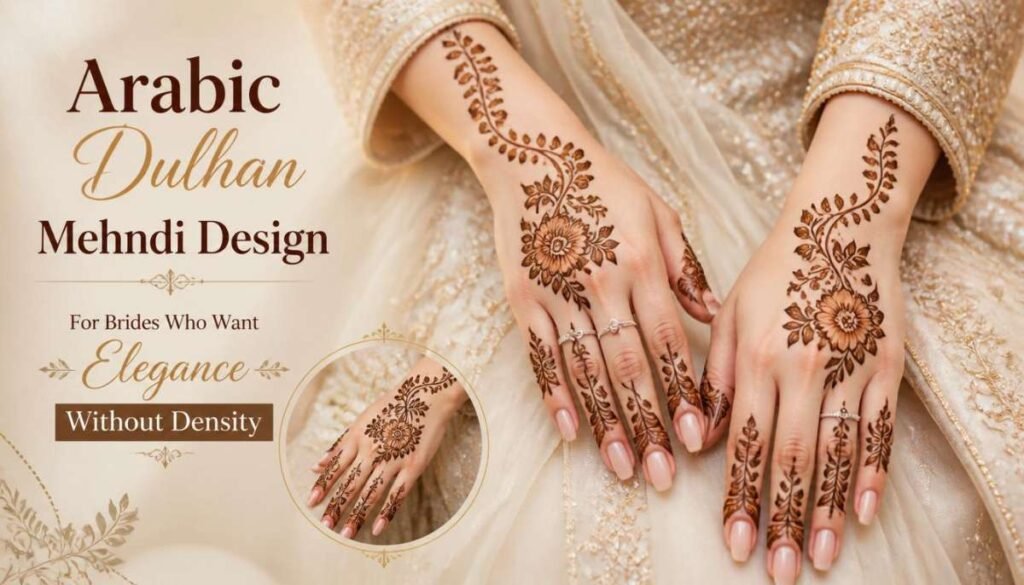 Arabic Dulhan Mehndi  For Brides Who Want Elegance Without Density