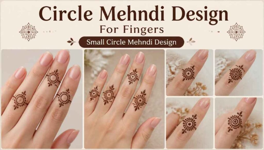 Circle Mehndi Design for Fingers