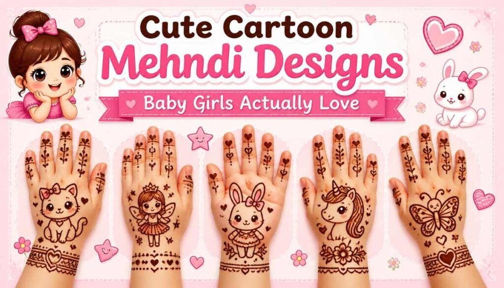 Cute Cartoon Mehndi Designs Baby Girls Actually Love