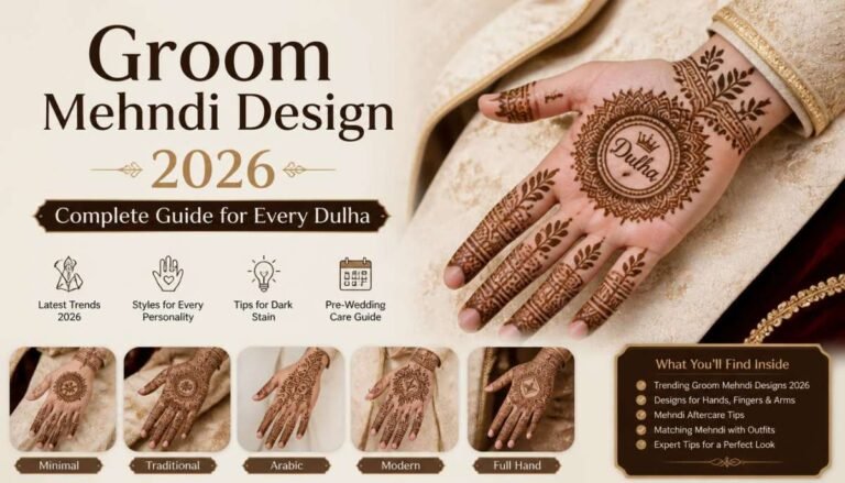 Groom Mehndi Design 2026 Complete Guide for Every Dulha-Groom Mehndi Design