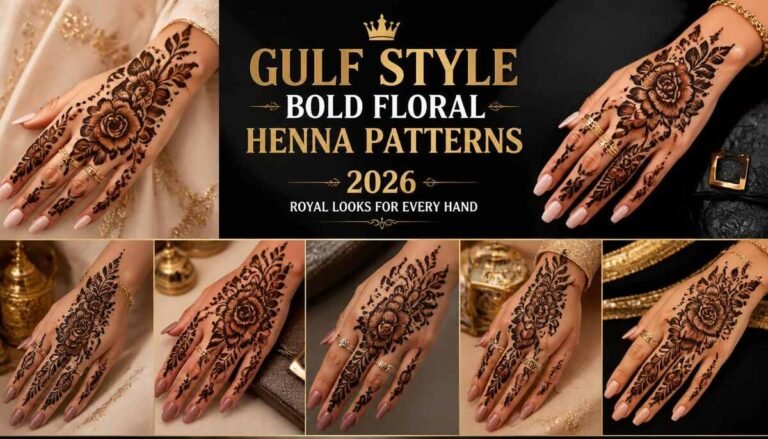Gulf Style Bold Floral Henna Patterns