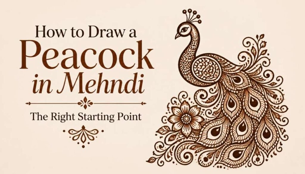 How to Draw a Peacock in Mehndi The Right Starting Point