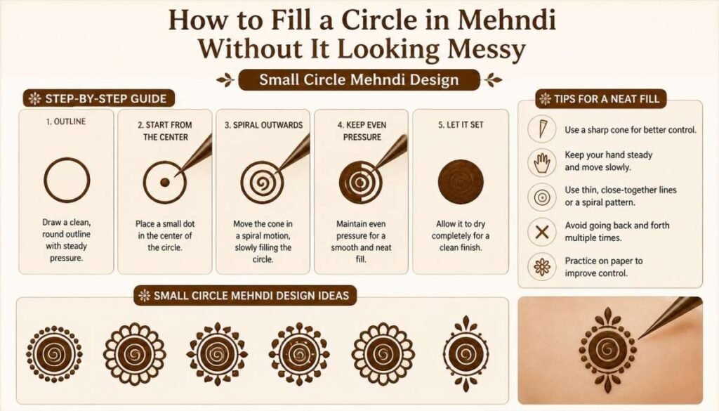 How to Fill a Circle in Mehndi Without It Looking Messy