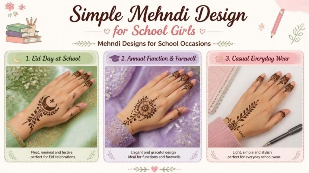 Mehndi Designs for School Occasions