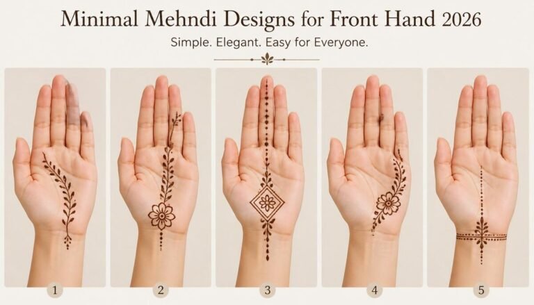 Minimal Mehndi Design for Front Hand