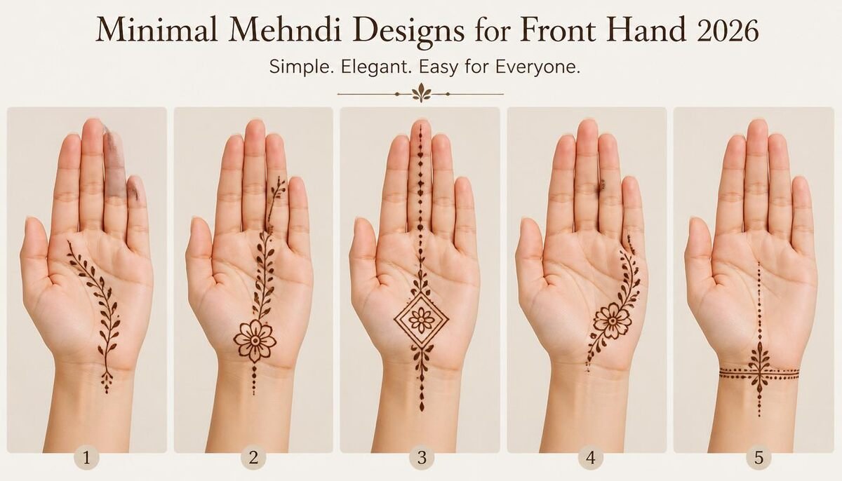 Minimal Mehndi Design for Front Hand