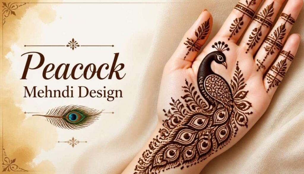 Peacock Mehndi Design for Palm