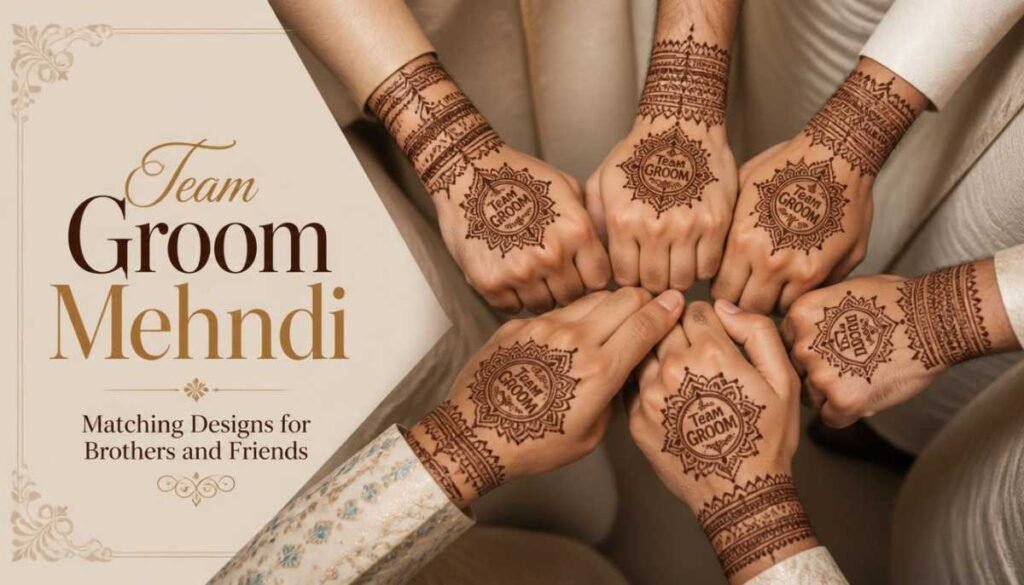 Team Groom Mehndi  Matching Designs for Brothers and Friends