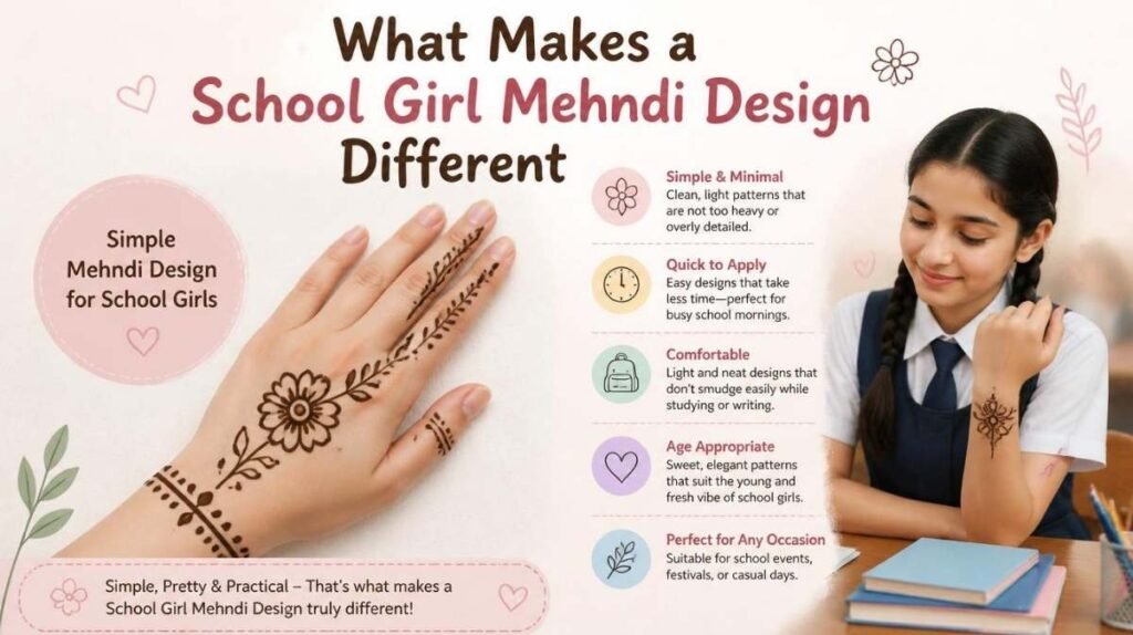 What Makes a School Girl Mehndi Design Different-Simple Mehndi Design for School Girls 