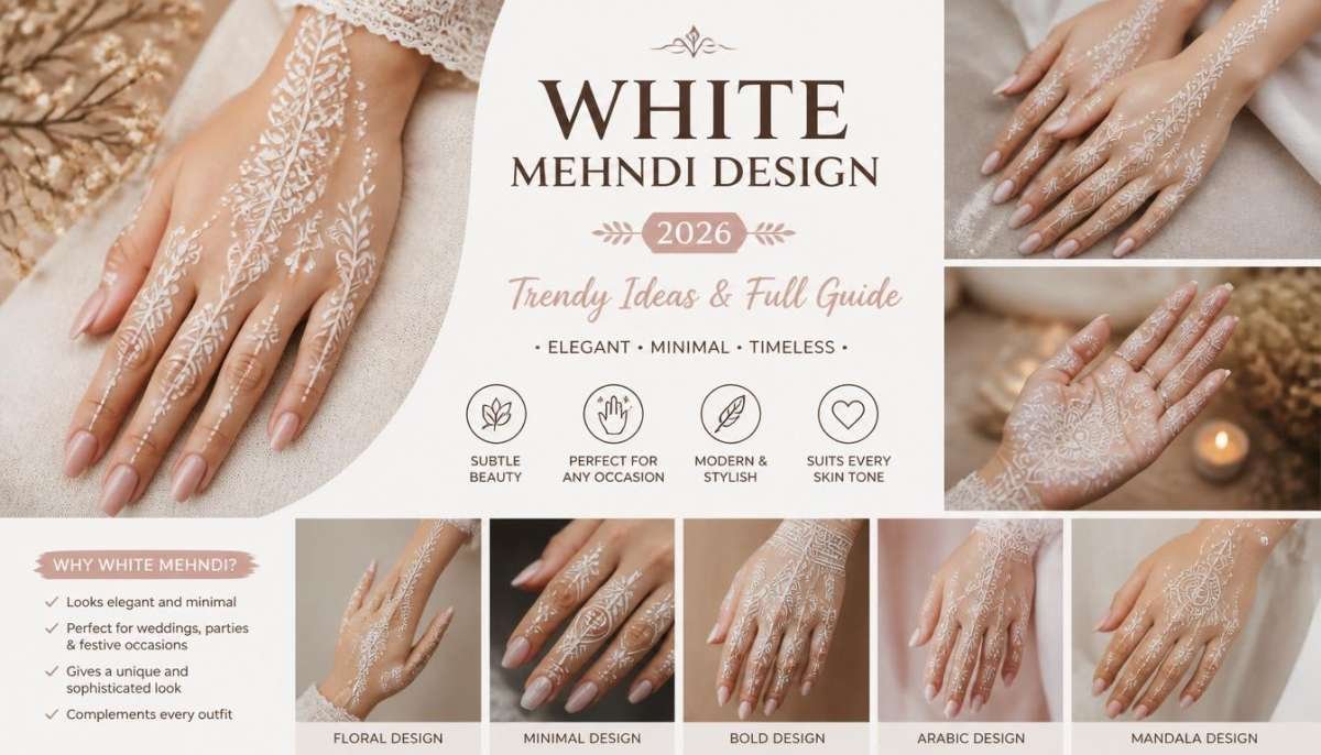 White Mehndi Design