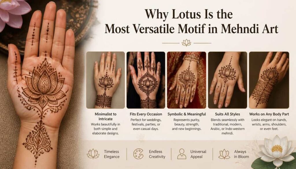  Why Lotus Is the Most Versatile Motif in Mehndi Art
