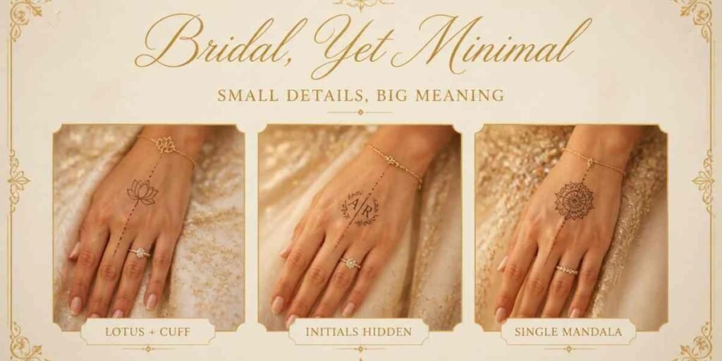 Minimal Bridal Front Hand Mehndi Design