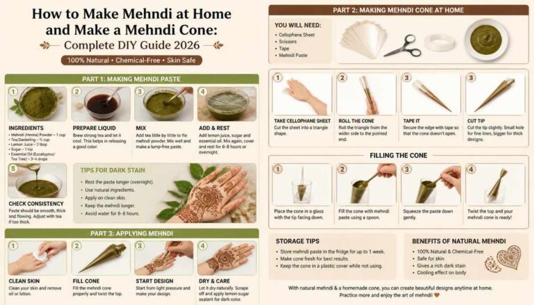 How to Make Mehndi at Home and Make a Mehndi Cone