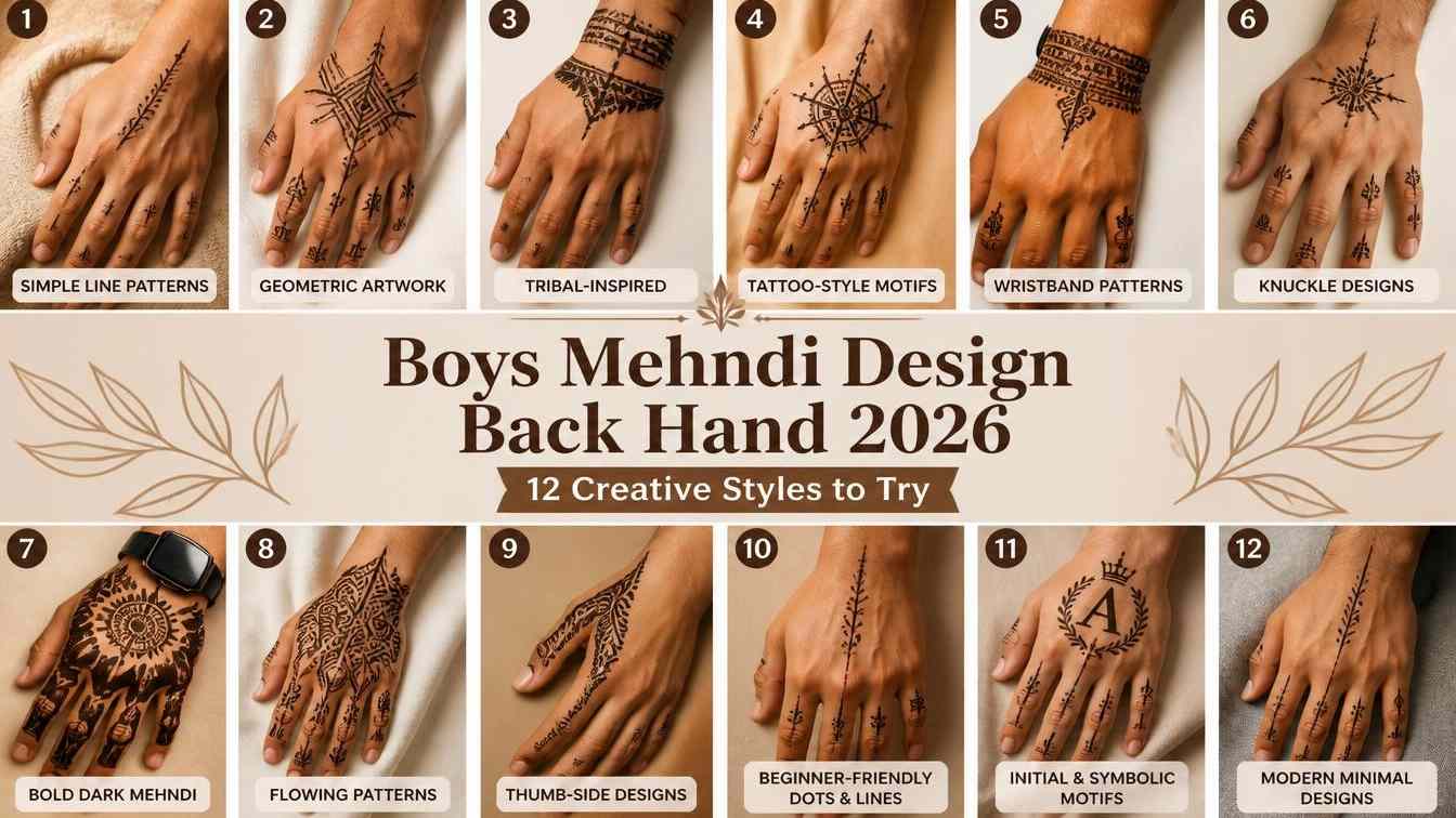 Boys Mehndi Design Back Hand 2026: 12 Creative Styles to Try
