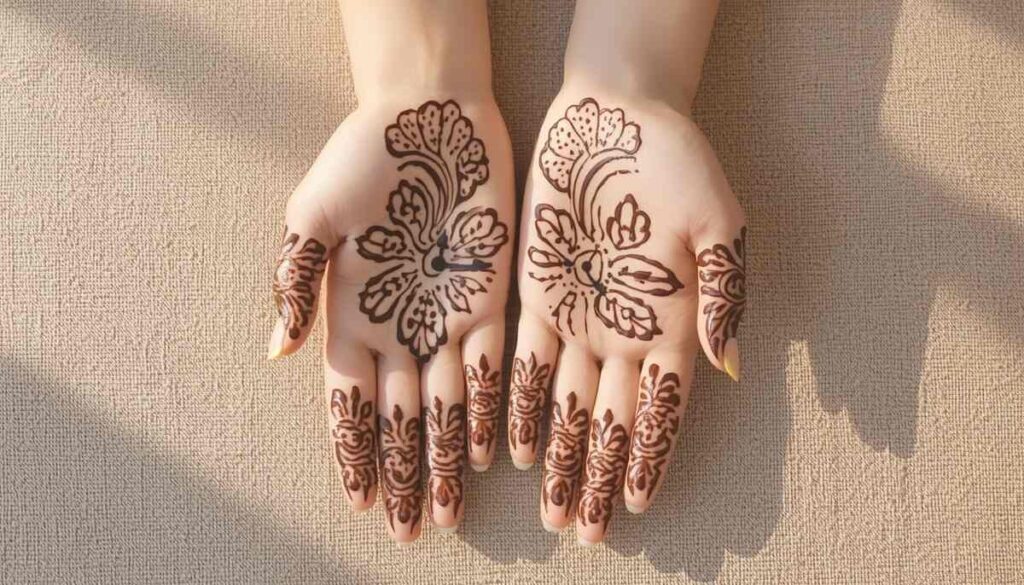 Timing mehndi drying schedule around office work hours"