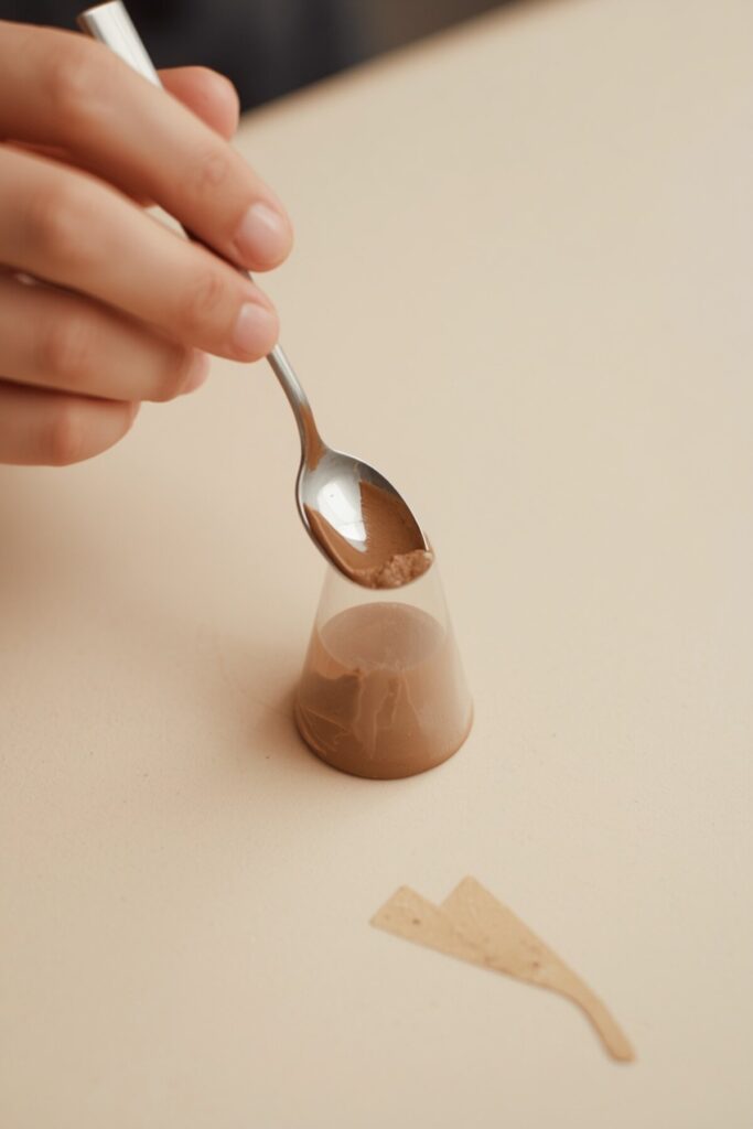 Smooth henna paste being transferred into a handmade mehndi cone
