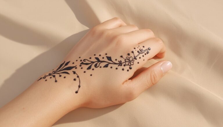 Simple stylish mehndi design for college girls