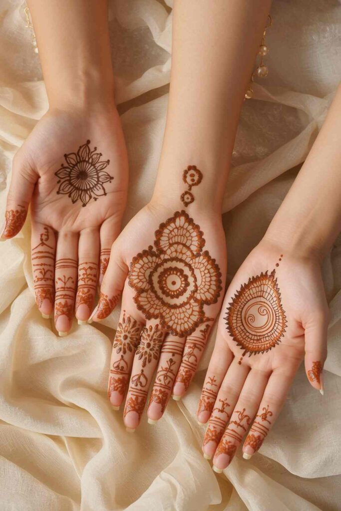 Simple, front-hand, and aesthetic mehndi designs