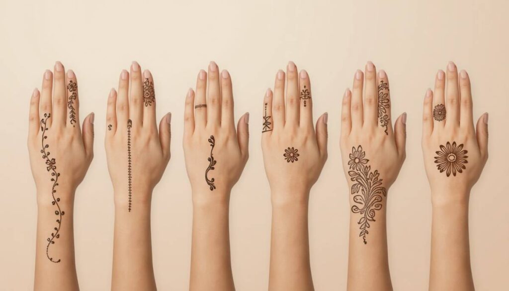 Simple front hand mehndi designs with balanced and complete layouts

